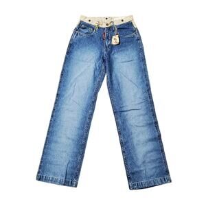 GX Know Who You Are Deadstock Vintage Y2k Wide Leg Jeans - Size 4